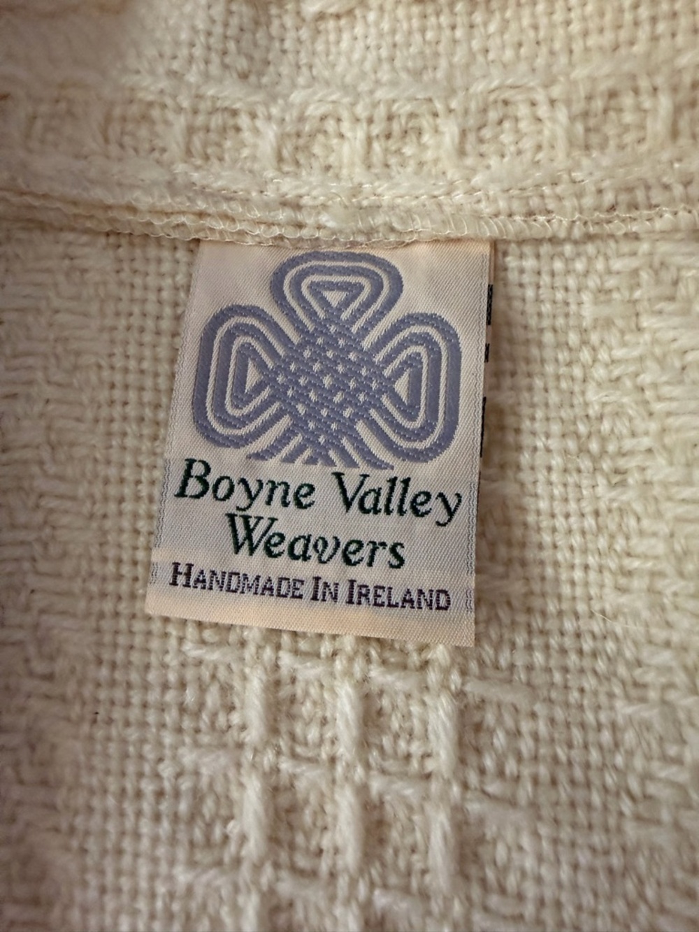 BOYNE VALLEY WEAVERS IRELAND Wool Cable Knit Long Cardigan Jacket OSFM - Picture 4 of 7
